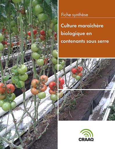[PCUA0111-PDF] Fiche synthèse - Culture maraîchère biologique en contenants sous serre (PDF)