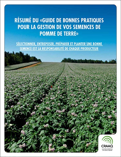 [PPDT0106-01PDF] Résumé du « Guide de bonnes pratiques pour la gestion de vos semences de pomme de terre » (PDF)